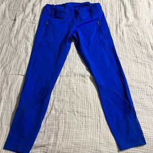 Lululemon Cobalt Blue Mesh Panel Leggings - Size 10